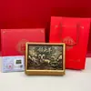 Oveja Líder Oro Puro 999 Estilo Chino Ornamento de Reproducción de Bronce, Regalo Conmemorativo de Negocios para Eventos de Apertura de Tiendas de Empresas