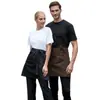 Amazon Transfronterizo Delantal de Media Longitud con Dos Bolsillos Chef Camarero Corto Doble Bolsillo en la Cintura Logo Imprimible