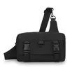 Nova bolsa de peito masculina transfronteiriça, bolsa transversal de nylon sólida estilosa e texturizada, bolsa de ombro casual simples de grande capacidade