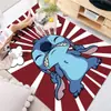 Alfombra de Punto para Sala de Estar, Dormitorio, Habitación Infantil de Dibujos Animados, Felpudo de Tianjin, Alfombrilla para Silla Giratoria, Mesa de Café, Manta Fresca y a Prueba de Humedad para Mesita de Noche