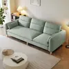 Sofá Moderno Minimalista Nórdico de Tela Técnica para Sala de Estar, Apartamento Pequeño, Doble o Triple en Línea Recta, Modelo Popular