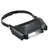 Gafas con lupa de doble cabeza de luz LED para la cabeza con lente pequeña de 8x para lectura de ancianos, reparación, detección, tatuaje