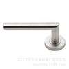 Manija de puerta tipo L en ángulo recto con tubo de trefilado de acero inoxidable 304, manija de puerta ignífuga, manija de puerta dividida
