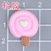 Llavero de Goma Suave de PVC de Paleta Decorativo Juguete de Comida Accesorios Color Macarrón DIY Accesorios para Caja de Joyería de Licencia de Conducir
