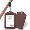 Tarjeta de Identificación de Empleado de Gama Alta Portatarjetas de Insignia Personalizado Lanyard para Insignia Insignia de Trabajo Portatarjetas de Identificación Tarjeta de Identificación de Trabajo Portatarjetas de Cuero