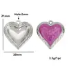 Acero Inoxidable Color Esmalte Colgante de Corazón con Goteo de Aceite Encaje Tallado Colgante de Corazón de Melocotón Accesorios para Manualidades Accesorios