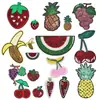 Frutas Lantejoulas Morango Cenoura Melancia Uva Tecido Bordado Adesivos Acessórios para Roupas Acessórios Insígnia Patch