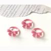 Libro Rojo Pequeño Oso de terciopelo azul Klein anillo abierto anillo de felpa blanca material para manualidades venta al por mayor