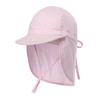 Verano exterior chal protección de cuello gorra de protección solar para niños cordón ajustable a medida a prueba de viento frente duro sombrero de sol para bebé