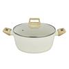 Juego de Ollas para Comercio Transfronterizo, Juego de Utensilios de Cocina Antiadherentes de Aleación de Aluminio con Piedra Maifan para Uso en el Hogar, Adecuado para Leche, Sopa, Freír y Cocinar en Estufas