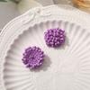 Coreia do Sul Cor Macaron Fosco Conta de Unha Cacho de Flores DIY Tecido à Mão Brincos de Flores Frescas Material para Brincos Lote