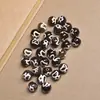 Ágata Roja del Tíbet Ágata Negra Dzi Cuentas Redondas Blancas Pulsera DIY Pulsera Cuentas Sueltas Cuentas Redondas Dzi Suministro Directo de Fábrica