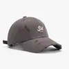 Boné de Baseball de Aba Rígida com Bordado de Letras para Primavera, para Homens e Mulheres, Viagem ao Ar Livre, Viagem Transfronteiriça, Férias, Boné Casual Duckbill