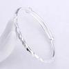 Jiahui Nova Pulseira Fosca Feminina Moda All-match Prata Banhado Presente Tubo Redondo Push-pull Meteor Shower Pulseira
