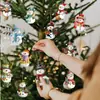 Novas Decorações de Natal de Boneco de Neve de Madeira Vintage Decorações Penduradas Festivas Pintadas à Mão para Cenas de Festa de Feriado