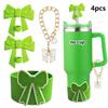Tampa de Proteção contra Poeira de Canudo de Silicone Stanley Cup Corrente de Copo Decorativa de Pérolas Pingente de Liga Leve Bolsa Pequena Estilo Chanel