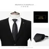 Gravata Social Masculina de Negócios Preto Profissional Vermelho Casamento Noivo Estilo Coreano Preguiçosa Zíper Mãos Livres