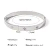 Pulsera Clásica Europea y Americana de Acero Inoxidable Abierta con Oro de 18K, Pulsera que No se Desvanece para Mujer, Conjunto de Pulseras de Circonita de Alta Gama