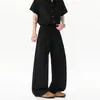 2026 Verão Marca Japonesa Tendência Seda Gelada Caimento Preguiçoso Estilo Yamamoto Calça Larga Cor Sólida Perna Larga Secagem Rápida Casual Calça Masculina