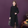 Foto real Novo Casaco Feminino Comprimento Médio Estilo Western Transfronteiriço Slim Lã Casaco 2023 novo estilo western clothes de inverno para mães