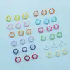 Accesorios para Joyería DIY 1.2*10mm Anillo de Conexión de Círculo Único Pintado en Metal con Anillo Colgante Hecho a Mano Anillo Abierto Colorido