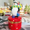 Fabricantes Exportan Artesanías de Cerámica Europeas y Americanas Cajas para Joyería Adornos para el Hogar Regalo de Navidad Pintado a Mano Cajas de Cerámica para Almacenamiento