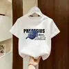 Camiseta de algodón puro de manga corta para niñas, nuevo estilo de verano 2026, prenda de verano holgada y versátil para niños mayores, top de media manga moderno de Instagram