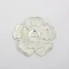 Decoración Acrílica con Forma de Flor de Peonía Semicircular DIY Parche Decorativo Transparente de Cristal Transparente de Cinco Pétalos para Cajón de Muebles
