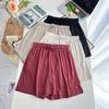 200 Jin chica regordeta talla grande Mujer Verano Nuevo Casual Simple Delgado Color Sólido Pantalones Cortos de Pierna Ancha Joker Pantalones Cortos Ajustados 4530
