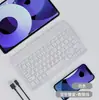 Teclado Bluetooth Sem Fio Retroiluminado Russo Espanhol Adequado para iPad Telefone Tablet Teclado Mouse Luminoso de Sete Cores