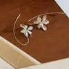 Brincos de Gancho Flor de Fada Super Francesa Design de Nicho Luxo de Alto Padrão Exquisitos Acessíveis Elegantes Retrô Simples Versáteis para Mulheres