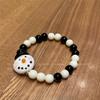 Pulseira de miçangas de desenho animado de Natal Pancake Man 2023 nova atmosfera de nicho requintada presente para namoradas joias