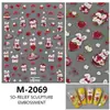 Nueva manicura primaveral colorida con pequeñas flores silvestres, pegatinas de manicura con relieve, pintura al óleo romántica, pegatinas frescas, sencillas y bonitas para uñas.