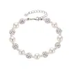 Pulsera sencilla de perlas barrocas hechas a mano para mujer, diseño de nicho, pulsera ajustable al por mayor