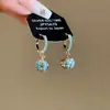 Elegância vintage! Brincos de franja em gota d'água com zircônia azul, brincos estilo corte francês, sensação de luxo leve e alta qualidade para mulheres