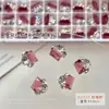 Tamanho Pequeno, Sem Bandeja Base, Decorações para Unhas com Strass de Cristal, Super Brilhantes, Transparente Gelo, Formato de Ovo de Pombo, Ângulo Reto, Quadrado Gordo, Acessórios de Bola de Diamante Acabados