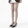 Zapatos y Calcetines: Medias Fina de Algodón para Mujer Primavera y Verano con Diseño Hueco de Corte Cruzado en Forma de Diamante, Estilo Coreano, Efecto Adelgazante, Blanco Leche, Hasta la Rodilla