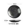 Louça estilo japonês esmalte de forno prato de cerâmica prato redondo prato para salada bife prato para sobremesa prato raso atacado comercial