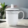 Taza de Cerámica Jingdezhen con Tapa Taza de Té de Cerámica Taza para Reuniones de Oficina Taza de Agua Taza de Té para Recepción Regalo Conmemorativo con Logo Impreso