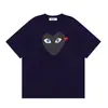 260g Marca Trendy Transfronteriza Modelo Nuevo de Verano Chuanjiu Estampado de Corazón Casual Holgado Manga Corta Camiseta Unisex en Stock