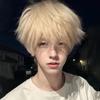Peluca para Adolescentes Hombres con Cabello Corto, Estilo K, Chico Guapo con Cabello Ligeramente Desordenado, Hiyab para Hombres, Gorro de Cabeza Completa para Uso Diario, Gorro de Cabeza Completa