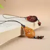 Pingente de Celular Barriga Grande Sândalo Verde Jacarandá Acessórios para Chaveiro Escultura Joia Pingente de Carro