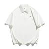 Camisa polo masculina de manga curta, estilo japonês, da moda, com bordado simples e design solto, para o verão de 2025