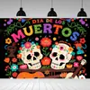 Diademuertos Tecido de Fundo Mexicano do Dia dos Mortos Decoração de Caveira Faixa de Festa Artigos de Festa