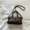 Moda transfronteiriça bolsa de mão de luxo feminina nova retrô nicho para o dia a dia bolsa Boston estilo coreano bolsa de ombro único transversal