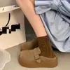 Medias Pantuflas Birkenstock Retro de Suela Gruesa para Mujer, Nuevo Estilo Otoño 2026, que Aumentan la Altura, sin Cordones, de Punta Cerrada, Zapatos Birkenstock
