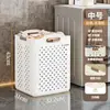 Nova Cesta Dobrável para Roupas Sujas Doméstica Banheiro Grande Capacidade Cesta de Armazenamento Removível Quarto Alto Valor de Cor Cesta para Roupas Sujas