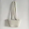 Bolsa Colgante de Almacenamiento Tejida con Cuerda de Algodón de una Sola Capa Cesta de Almacenamiento de Mano Bolso de Hombro de Almacenamiento Tejido a Mano Cesta Colgante para Organización del Hogar