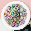 Rueda de Cuentas Redonda Plana Agujero para Cuenta de 5 mm Agujero Grande Colgante de Bolsa Llavero Accesorios para Joyería Cuentas Sueltas DIY Cuentas de Ábaco Acrílicas