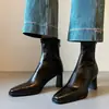 Botines versátiles, silenciosos y estilizados para el día a día, con piel suave, punta fina y efecto adelgazante, con material elástico, nueva colección otoño/invierno 2026